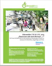 Plakat Trialog 2013 im Odenwaldkreis - Veranstaltungen des Odenwladkreises und des Diakonischen Werkes Odenwald