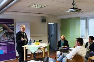 Jutta Brandhorst beim Protesttag der Menschen mit Behinderung