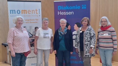 Mitarbeiterinnen der Miteinander-Gruppen beim Fachtag zum Weltalzheimertag in Frankfurt